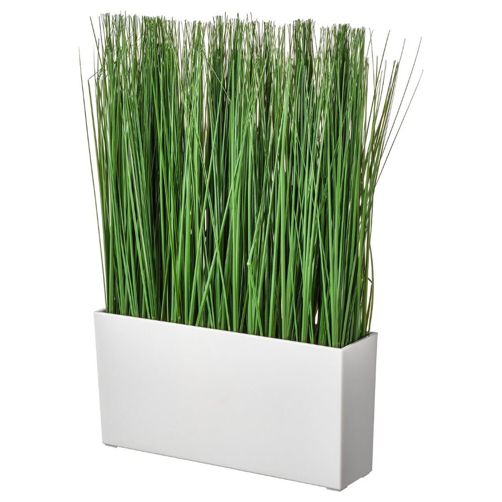 New IKEA artificial potted plant with pot, indoor/outdoor grass decoration